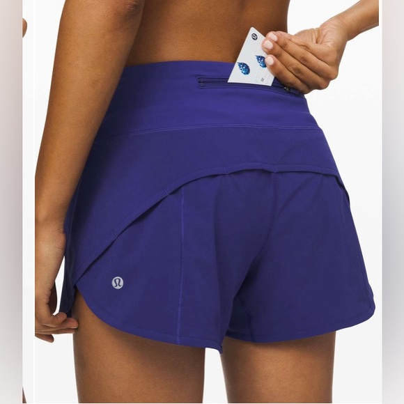lululemon athletica Pants - Lululemon Speed Short 4 inch inseam larkspur RARE DISCONTINUED color